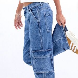 Pacsun Casey Indigo 
Low Rise Baggy Cargo